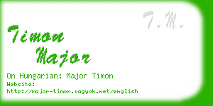 timon major business card